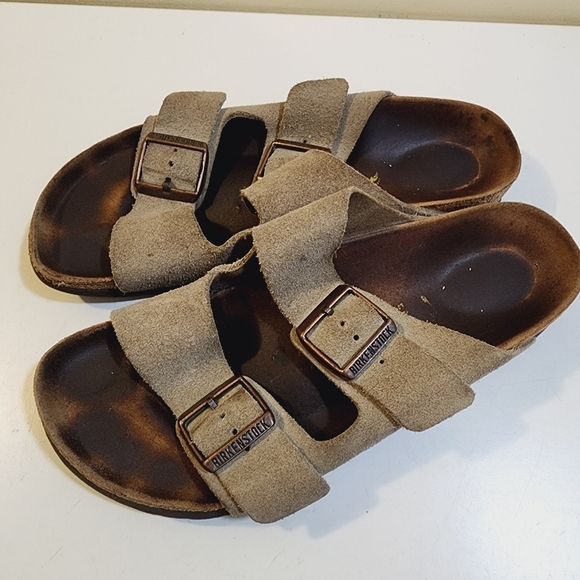 BIRKENSTOCK Cream Leather Sandals size 39 - Picture 12 of 13